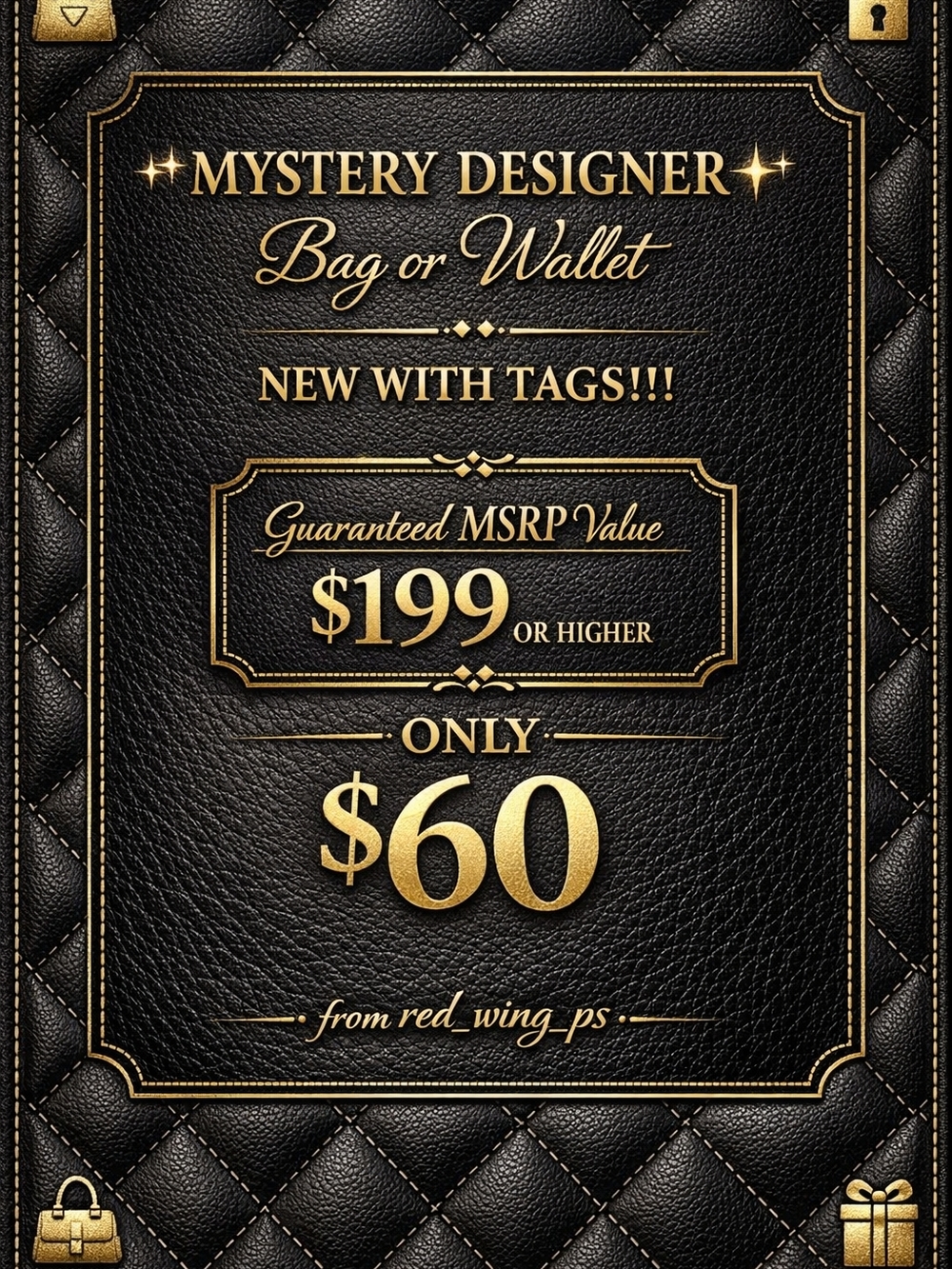 ❤️💜Mystery Designer Women's Bag or Wallet 💙💚